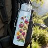 1PC Wild Mixed Garden Flower Bouquet Print 750ml Color Plastic Sports Water Bottle Leakproof Flip Straw Lid Suitable for Sports Office Home Use