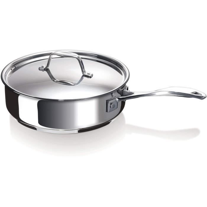 Sauteuse + couvercle chef d : 24 cm - inox