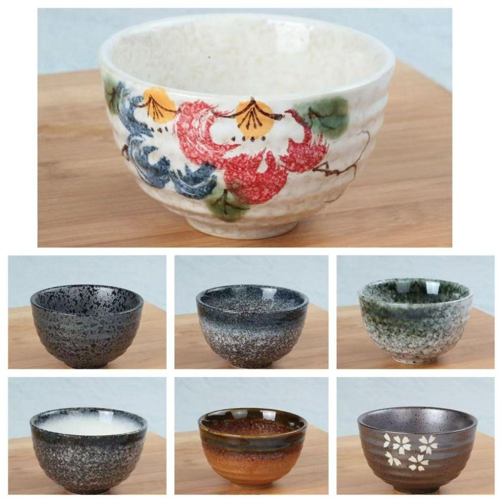 Heat Insulation Japanese Matcha Tea Bowl Ceramic Japanese Chasen Retro Green Tea Whisk