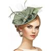Elegant Hair Drop Fascinator Hat Women Party Hats Bridal Wedding Show Race Millinery With Fancy Flower Headpiece