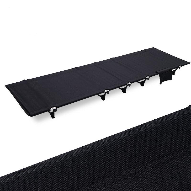 Ultralight Folding Camp Cot Oxford Fabric Aluminum Frame Full Size Portable Bed Sturdy Support for Camping Office Nap Multi-Scene Use