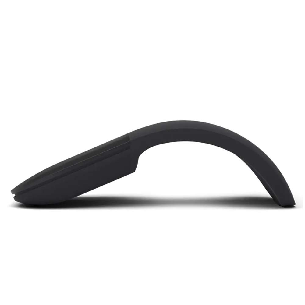 Bluetooth Foldable Wireless Ergonomic Arc Touch Computer Mouse Silent PC Mouse J-ouuo (Black)