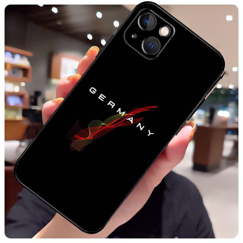 Deutschland Flagge Emblem Hülle Für iPhone 16 13 14 11 12 15 Pro Max X XR XS Max Plus 14 Plus Rückseite