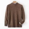 Men's Thick Heather Yarn Cashmere Sweater - Half-High Collar, Light Luxury, Warm for Autumn/Winter, New Style Knit Base Layer