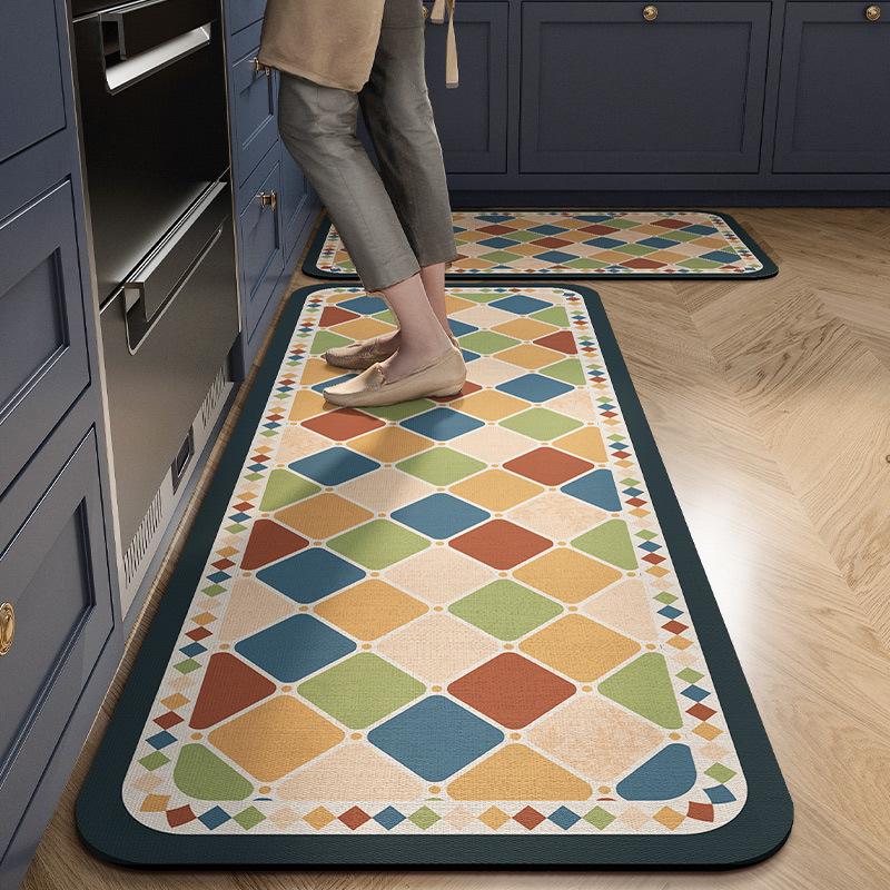 Living Room Non-Slip Kitchen Carpet Long Strip Carpet Kitchen Mat Carpet Entrance Door Mat Home Decoration