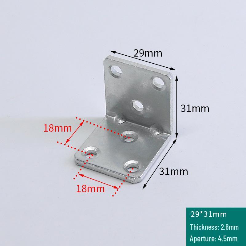 Right-Angle Iron Bracket for Wardrobe, Bed, or Chair Reinforcement