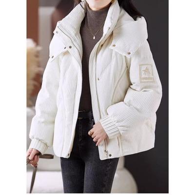 Petite Women Fashion Short Padded Cotton Jacket Winter New High-End Elegant Thick Warm Outerwear