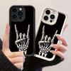 JT475 Skeletové ruce Rock'n'roll pro iPhone 17 16 15 14 13 Pro Max Samsung S26 S25 Ultra A17 A07 A56 A16 Xiaomi 15T Redmi 15c 14C Měkké pouzdro