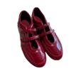 Guttega~ Velcro casual sneakers women's new ballet Mary Jane red inner height-increasing flat shoes