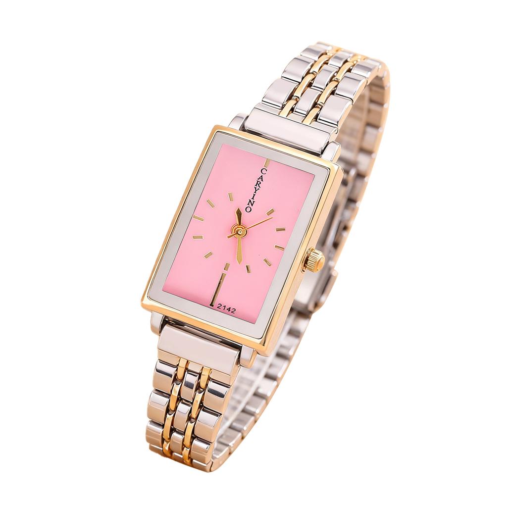 Fashionable simple women's quartz watch rectangular large dial, suitable for daily wear, anniversaries, Christmas gifts