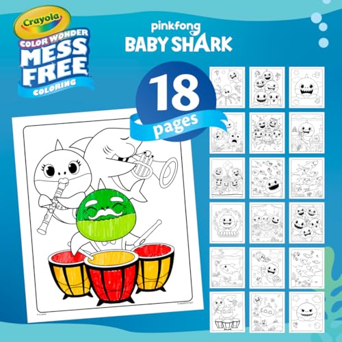 Crayola Baby Shark Mess-Free Color Wonder Pages Coloring Book, a great gift or Christmas present for toddlers.
