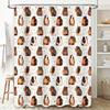 Dog Shower Curtain Waterproof Cute Puppy Pet Bathroom Decor Set Vintage Farmhouse Modern Home Textile Washable Liner
