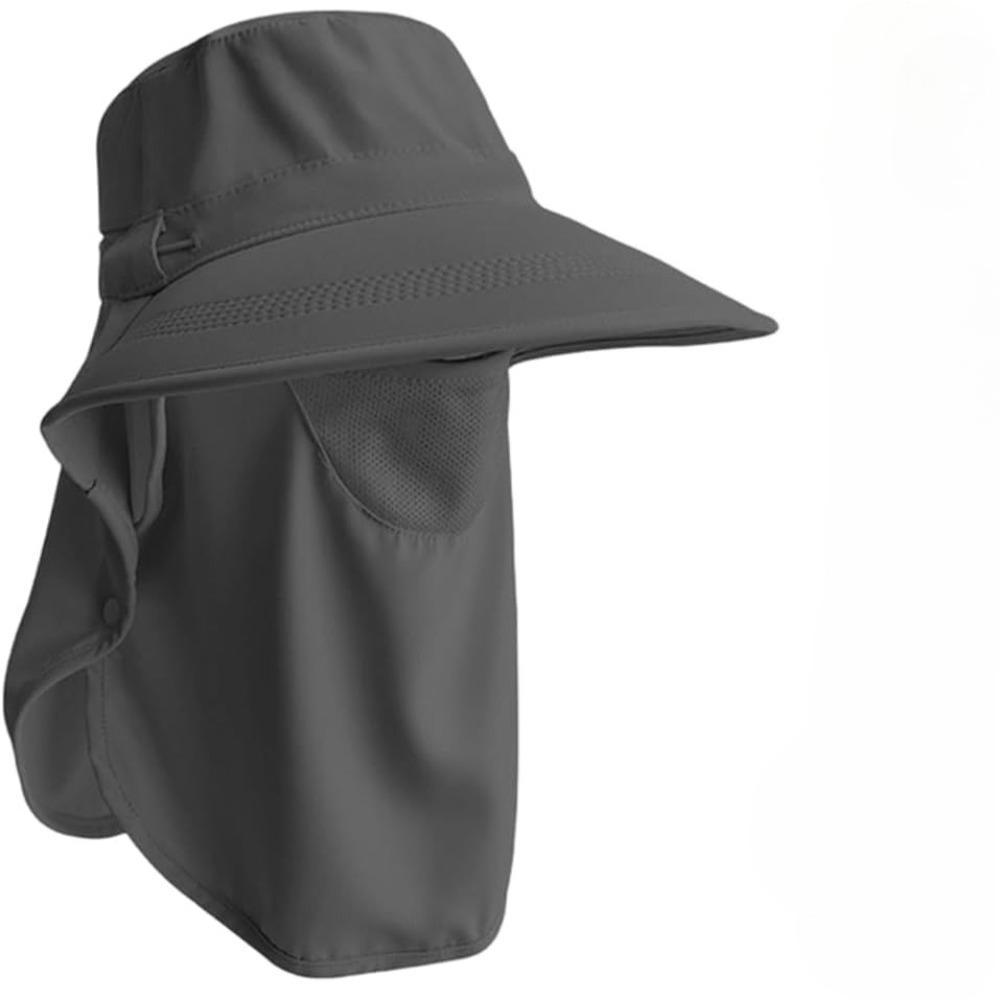 Spring/Summer Fisherman's Hat Detachable Outdoor Sun-Protective Face Covering with Neck Flap for Fishing Hiking etc