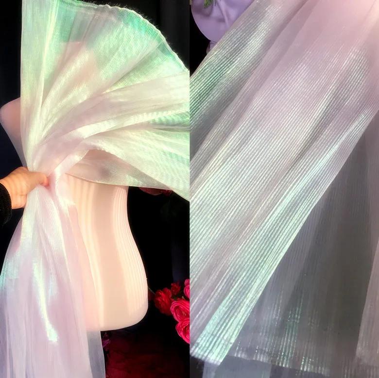 100x150cm Organza Faltenstoff Florales Design Gerader Hintergrund Brautkleid Designerstoff Bekleidung Nähstoffe