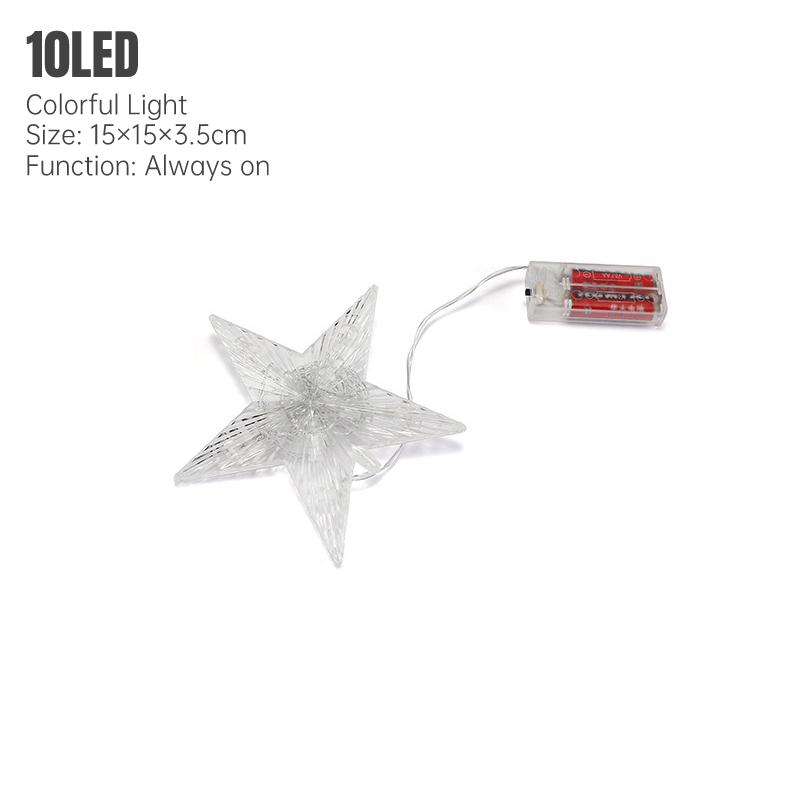 Christmas Tree Top Star LED Light Decoration Christmas Pendant Home Night Light Decor Xmas Gift Navidad 2023