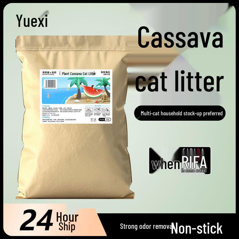 

Чистый Кассава Кошачий Наполнитель - Дезодорирующий, Антибактериальный, Не прилипающий, Сильная Абсорбция, Низкое Пылеобразование, Большая Упаковка 100% Pure Cassava Instant Absorption