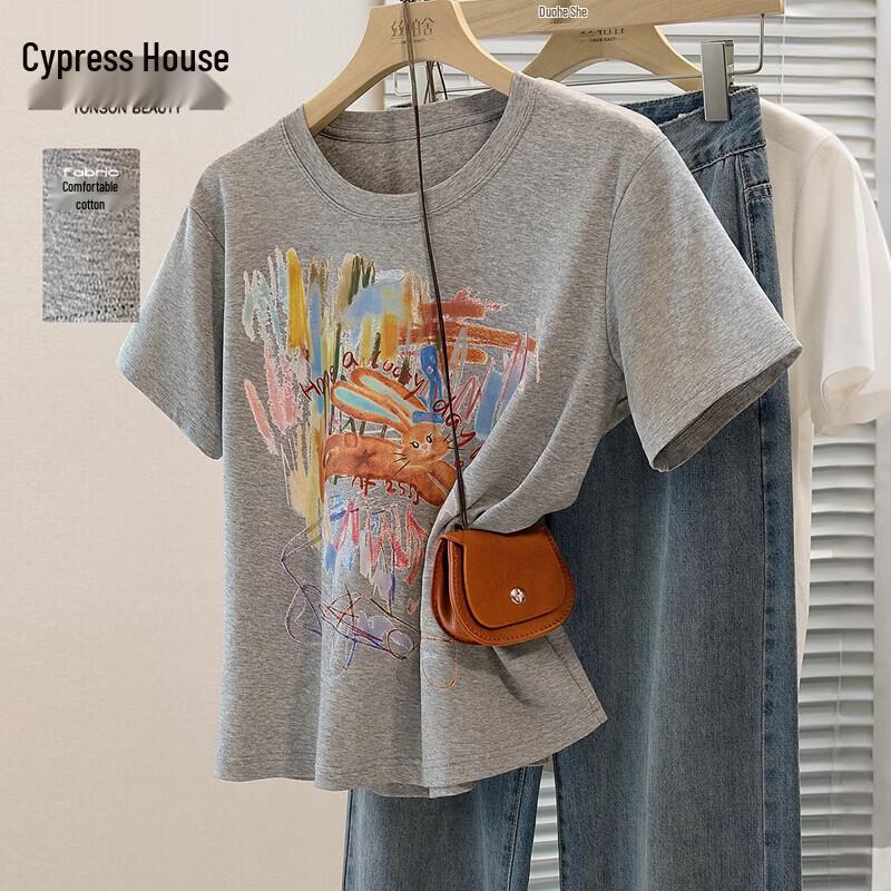 Women s Cartoon Print Short Sleeve T-shirt S