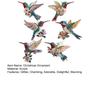 Kolibříkové vánoční ozdoby třpytivé kamínky květinové kolibříkové ozdoby na vánoční stromek 2D akrylové dárky na památku pro milovníky ptáků