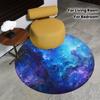 Galaxie Nebel Runder Teppich Flanell Kosmische Fußmatte Für Wohnzimmer Schlafzimmer Weltraum Thema Dekor Blaue Lila Sterne Weich Rutschfest Modern