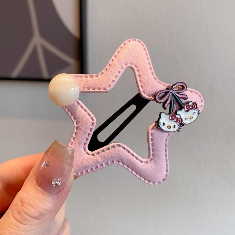 Children's Five-Pointed Star Hair Clip - Kitty BB Clip for Side Bangs, Sweet Dopamine Design.