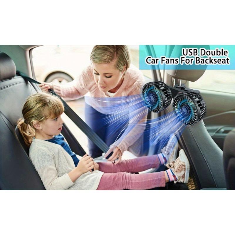 Double-Head Usb Electrical Car Fan Car Supplies