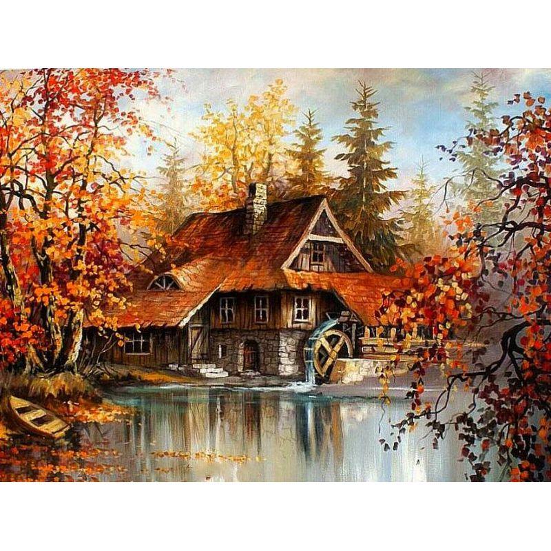 5D Diamond Painting Scenery Cross Stitch Landscape Diamond Embroidery Home Decor Gift