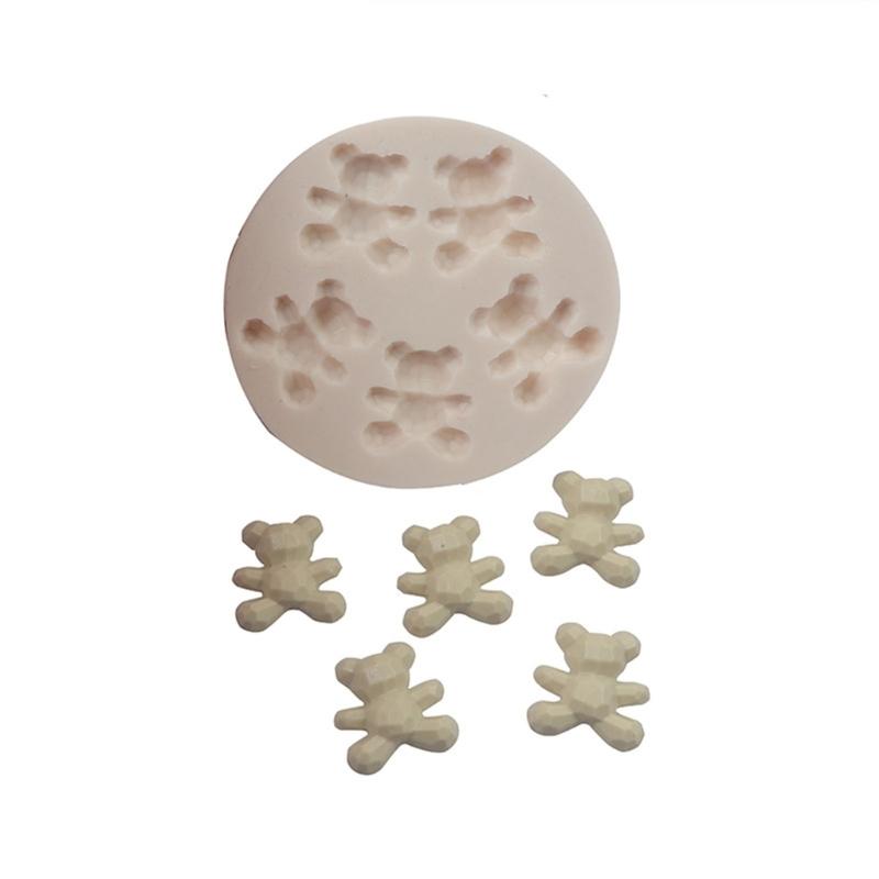 Silicone Mold Chocolate Diamonds Bear Fondant Cake Candy Soap Moulds DIY Baking Decorating Tools for Dessert Cake
