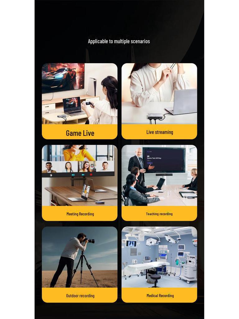 Biyaz 4K60Hz HDMI Video Capture Card for PS5, RGB HD Recording with Camera Support - Model TH52