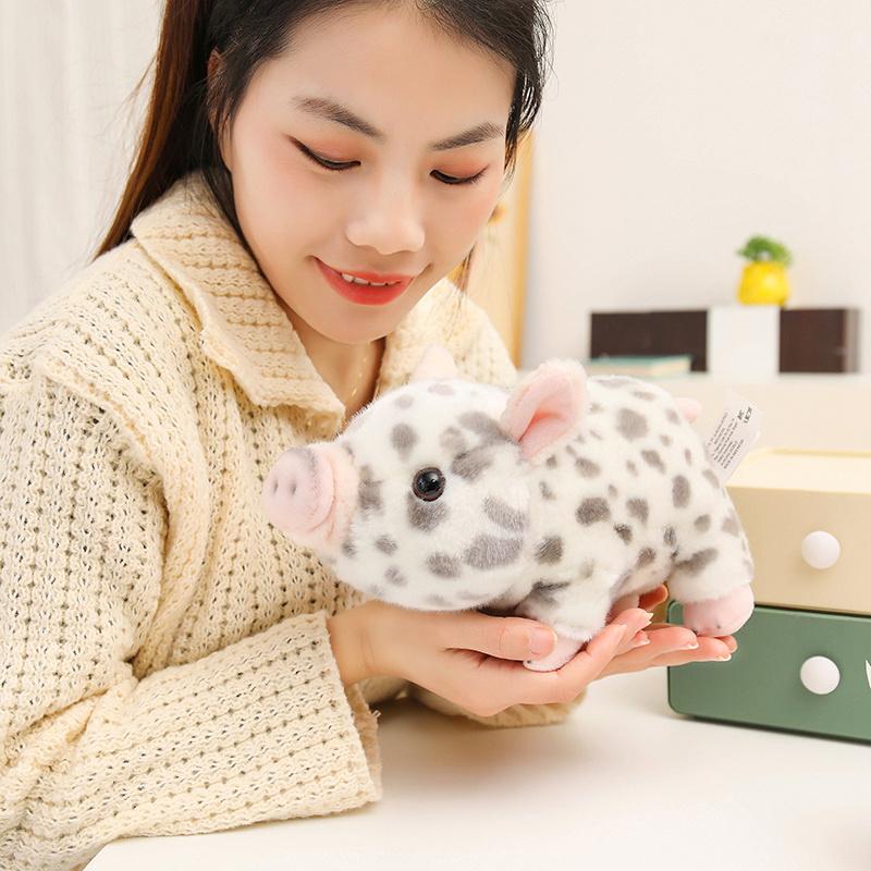 1Pc 25CM Lovely Lifelike Piggy Plush Toys Simulation Pig Plush Doll Stuffed Soft Animal Toy Finger Doll Nice Birthday Gifts
