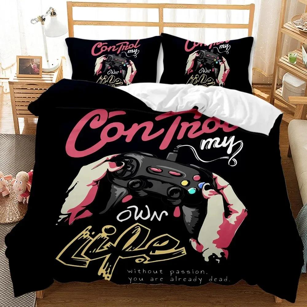 

Gamer Duvet Cover Full for Boy Teen Gaming Duvet Cover Set Game Pillow Cases,Video Games Controller Polyester Comforter Cover 70x133cm