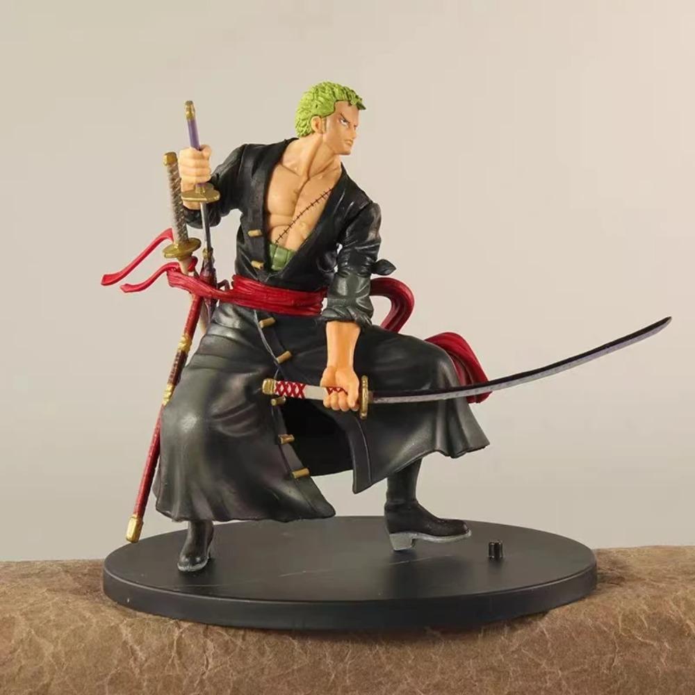 

Anime Figure One Piece Action Roronoa Zoro Three-Knife Collection Model Toys Kids Dolls Gifts Decorations