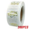 100-500 Pcs Golden Font Merry Christmas Sticker Thank You Sticker Seal Label For Envelope Gift Wrapping Scrapbook 1 Inch