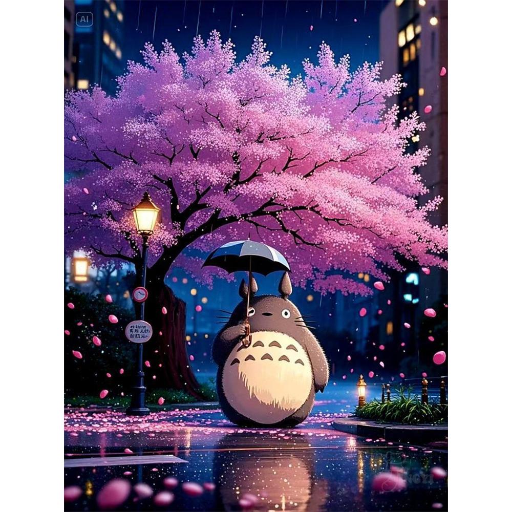 The Cartoon Animal Totoro Diamond Painting Japanese Anime 5D Diamond Embroidery Cross Stitch Handmade Art Gift Home Decor