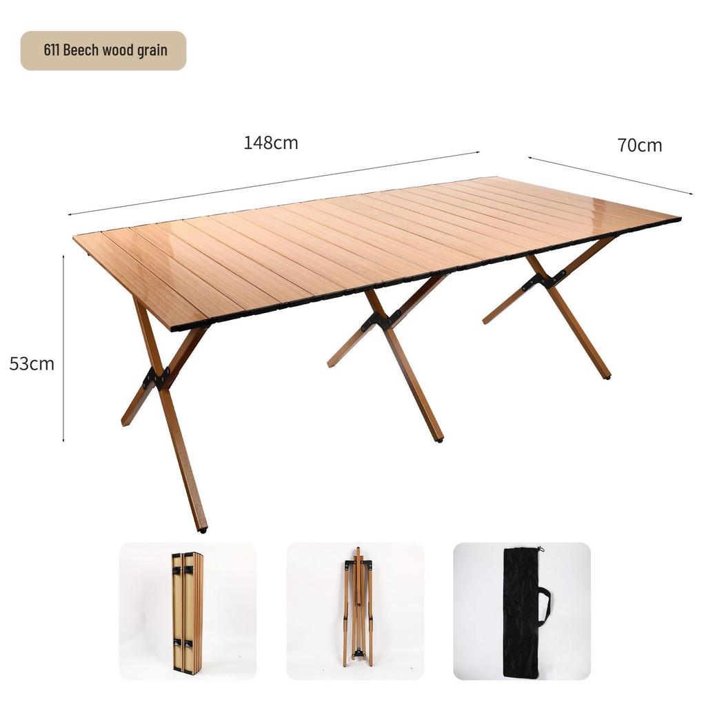 Portable Aluminum Folding Table and Chair Set for Outdoor Camping, Picnic, BBQ