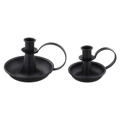 Convenient Handle Candle Holders Set Iron Candle Holders