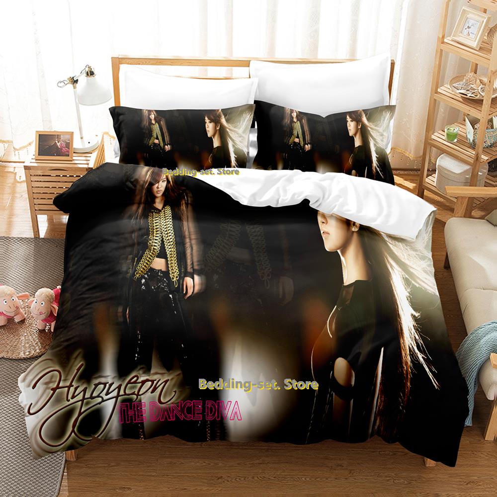Comforter Kpop Girls Generation Bedding Set Single Twin Full Queen King Size Bed Set Adult Kid Bedroom Three-Piece Suits Kawaii Girls