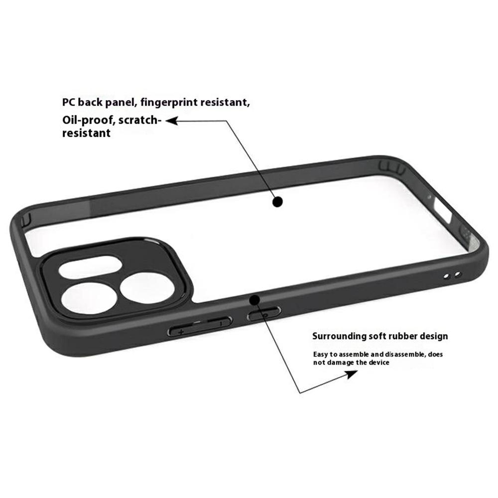 For Oppo Reno14 F 5G Case Shockproof PC+TPU Clear Back Phone Cover