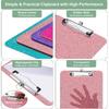 1 Pcs Clear Glitter Clipboards, Plastic Clipboard with Pen Holder, Size 8.85 x 12.4 in Shiny Clipboards with Low Profile Clip, Cute Hanging Clipboard