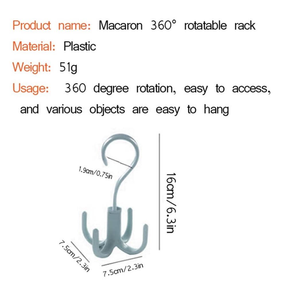 Große Kreative Multifunktionale Drehbaren Vier-Klauen-Haken Mantel Aufhängen Taschen Schal Kleiderschrank Aufbewahrung Kleiderbügel Türhänger Taschen