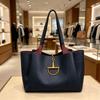 Womens Large PU Tote Shoulder Bag Retro Minimalist Crossbody Daily Commute Street Style