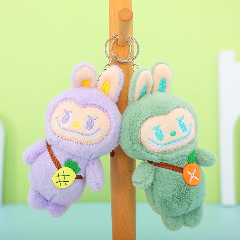 Creative Cartoon Labubu Plush Keychain Soft And Cuddly Colorful Accessory For Couples