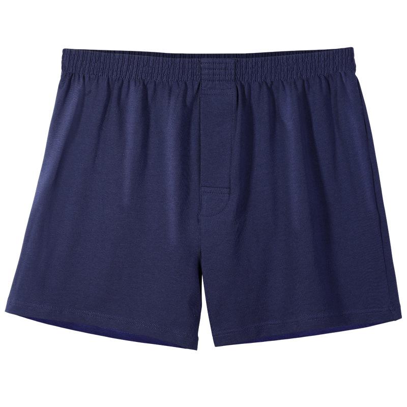 Plus Size Men's Cotton Boxer Briefs - Loose Fit Square Leg Shorts