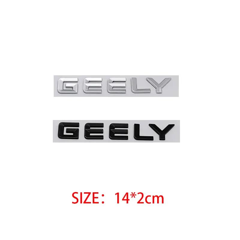 EMGRAND GEELY New Letter Label Badge Car Stickers for Geely Series Atlas EmgrandGT Monjaro Coolray Modified Body Rear Trunk Logo