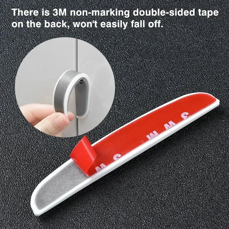 4Pcs Car Door Edge Anti-collision Strip Silicone Protection Bar For VW GTI Polo Golf Passat Tiguan Arteon Touareg CC Taigo Caddy Da7
