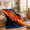 Spain National Football Team Print Flannel Blanket Soft Warm Sofa Bed Throw Blanket For Home Office Bedroom