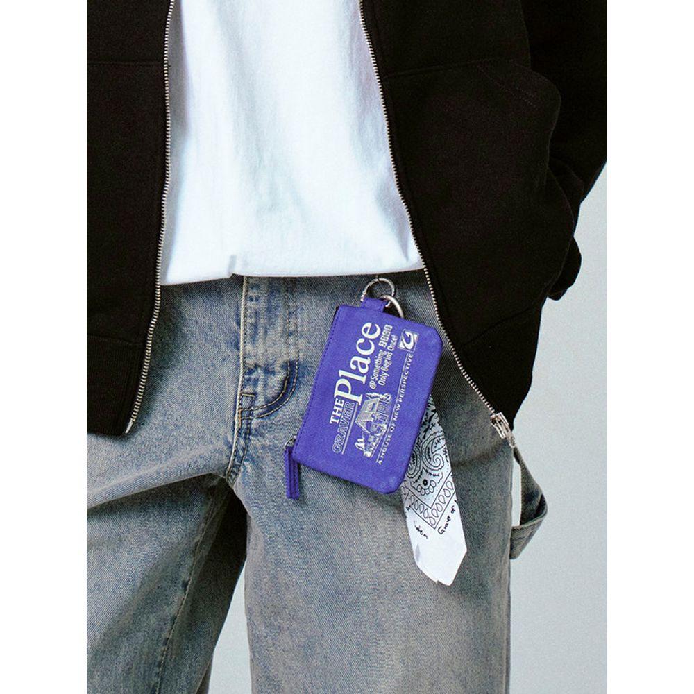 

GRAVER [UNISEX] THE PLACE Keyring Card Wallet_3color BLACK