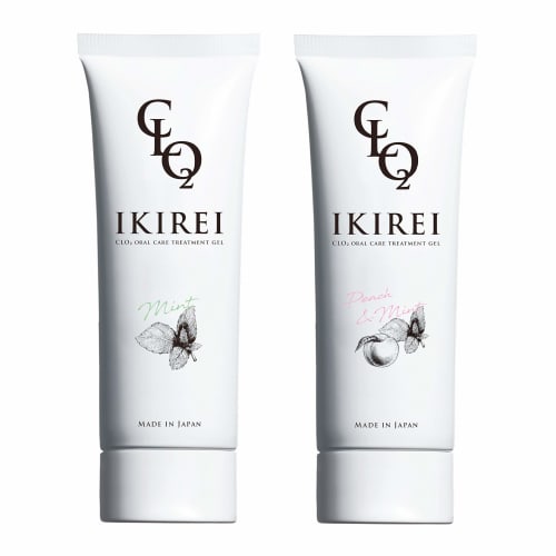 Official IKIREI Oral Care Treatment Gel, Mint and Peach Mint Flavors, Bad Breath Care Toothpaste, Oral Care, Toothpaste, Set of 2