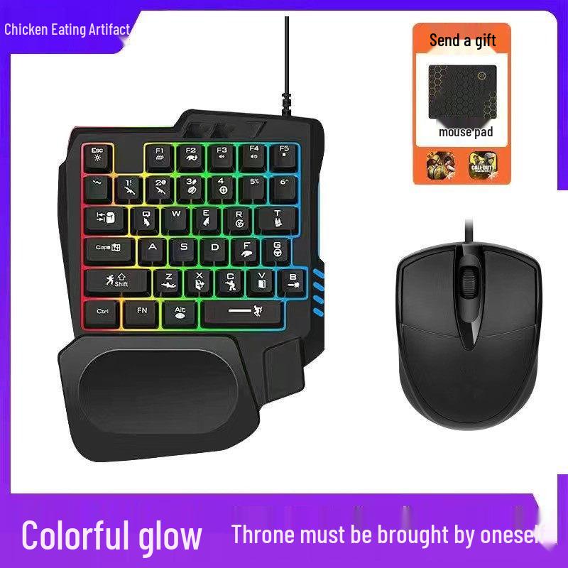One-Handed Gaming Keyboard for Mobile & PC - Perfect for PUBG & LoL