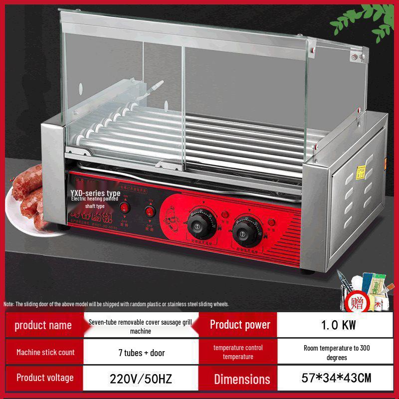 Multi-Functional Electric Sausage Grill & Ham Cooker with Automatic Heat Control