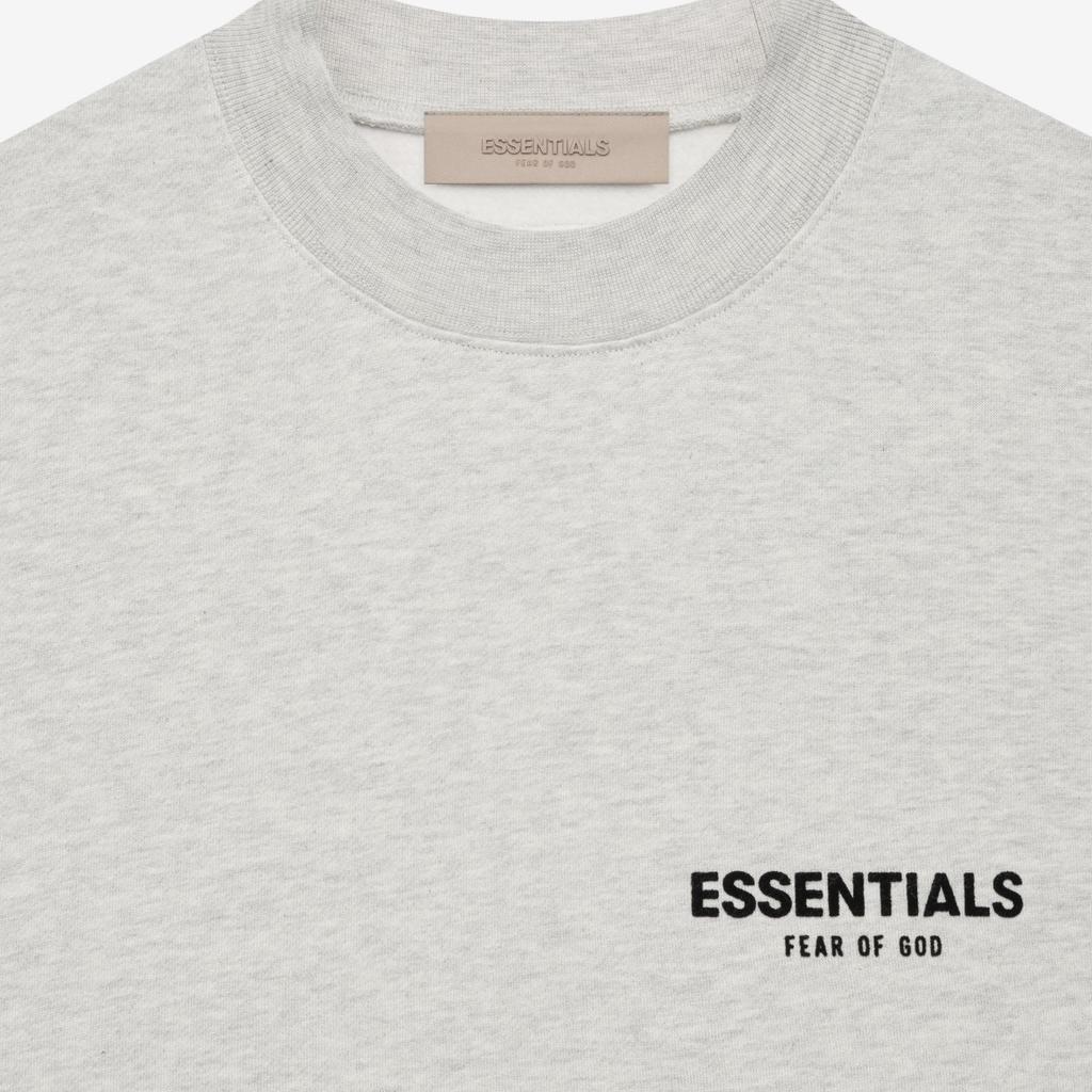 Fear of God Essentials Fleece Crewneck Sweatshirt With Tonal Logo Unisex Sweatshirt Light-Oatmeal FOG-SS22-416